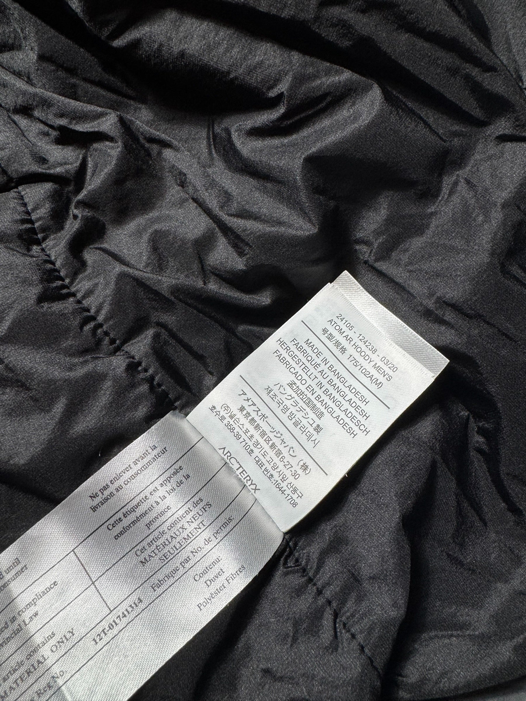 Jacket imperméable matelassée Arc'teryx Atom AR Hoody grey 2020 - M