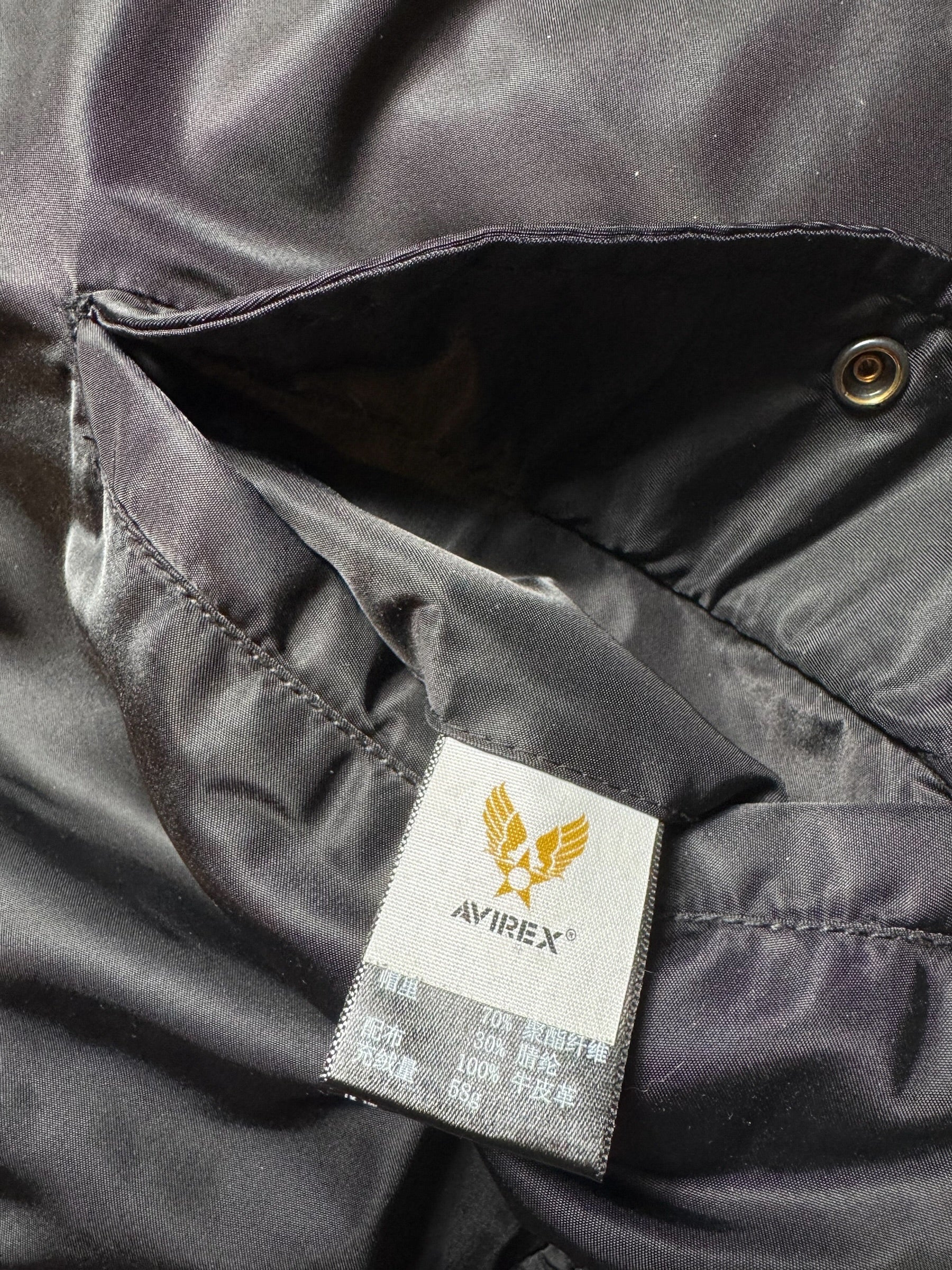 Jacket fly usaf intermediate ma-1 technical zip Hangar 75 Avirex ltd black vintage 00's - M/L