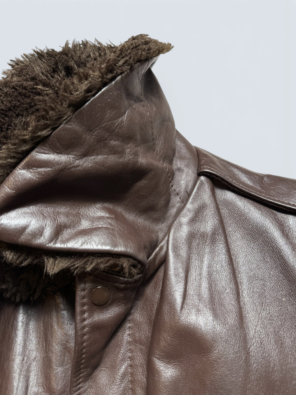 Jacket cuir cowhide flight bomber Wear-Guard made in USA brown 70’s - 42 (L)