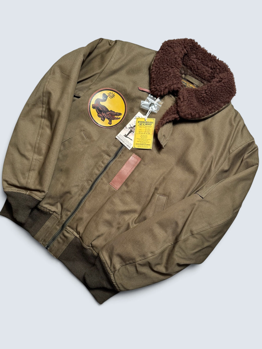 Jacket cotton Twill flight B-15B Freewheelers Japan nose art olive drab 2017’s - 44 (XL)