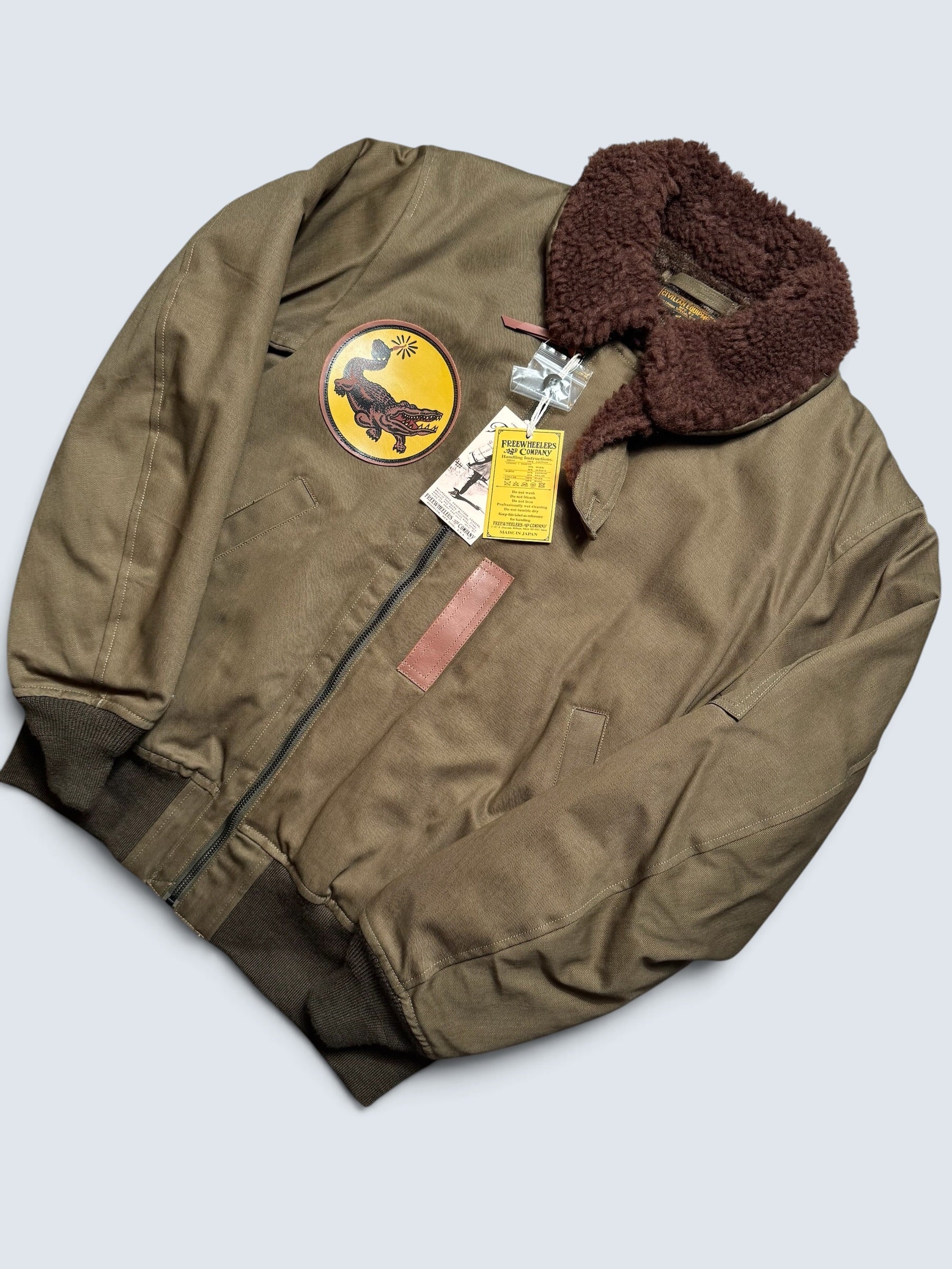 Jacket cotton Twill flight B-15B Freewheelers Japan nose art olive drab 2017’s - 44 (XL)