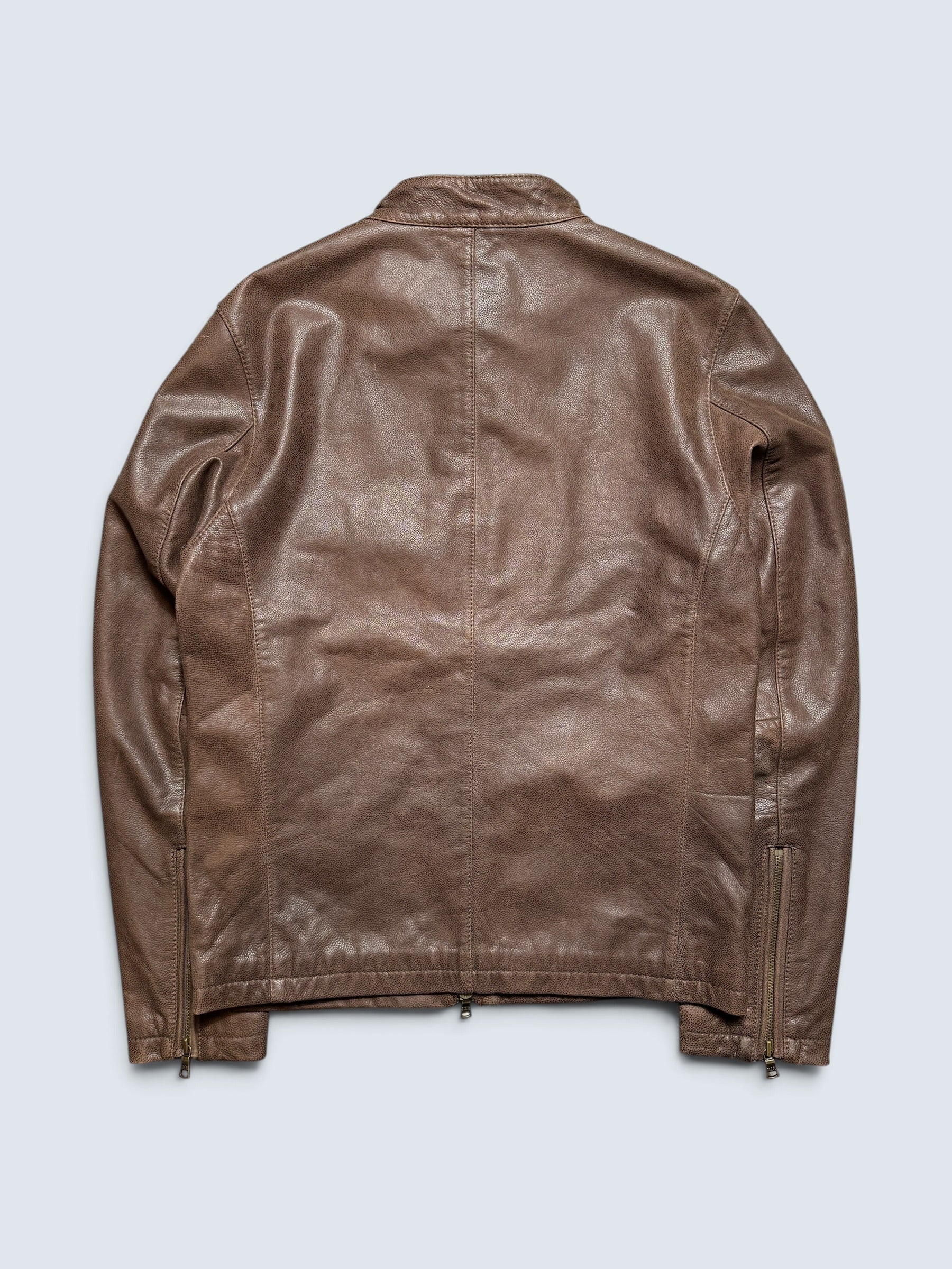 Jacket café racer col Avirex Officers Uniform made in Japan brown vintage 00's - S/M