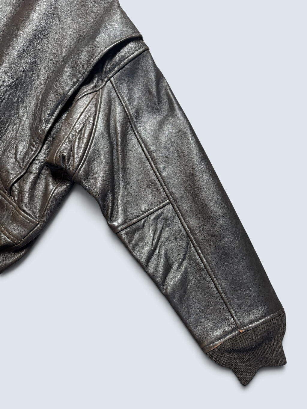 Jacket cuir cowhide flight G-1 col shearling Avirex Japan usn black 90’s - S/M