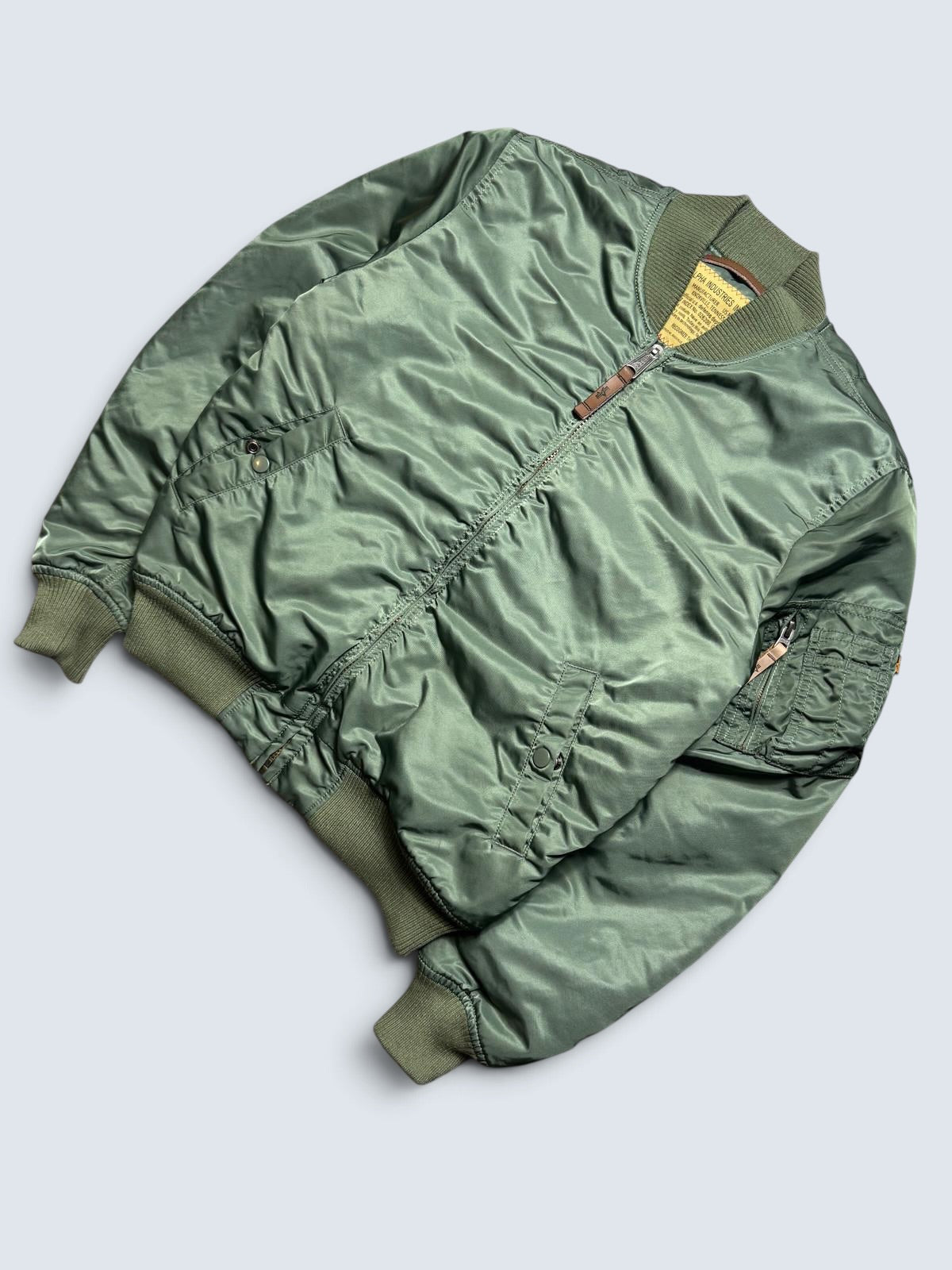 Jacket nylon bomber flight Ma-1 Alpha Industries usaf sage green - M