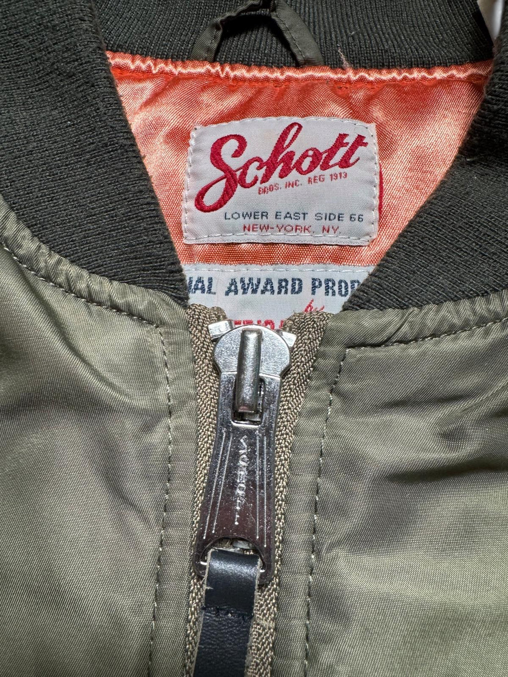 Jacket bomber flight style ma-1 Schott NYC limited edition airborne japan kaki - M/L