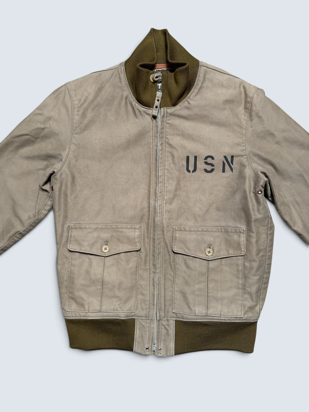 Jacket cotton Twill deck USN 37J1 The Real McCoy’s Japan Tan beige 2010’s - 36 (S)