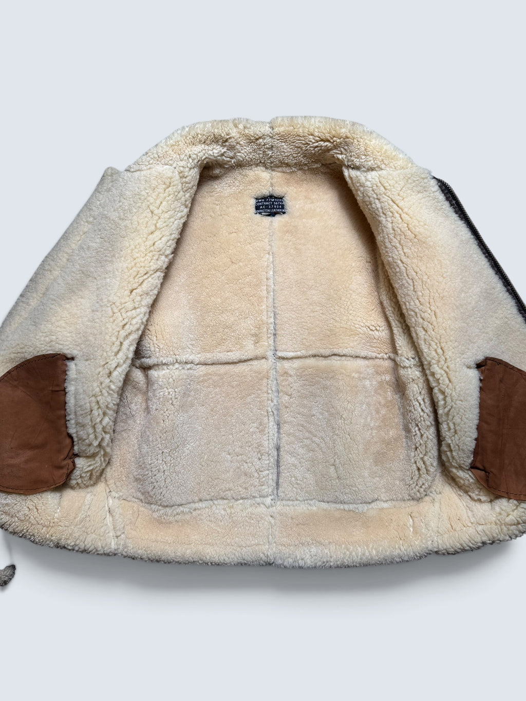 Jacket cuir flight shearling B-3 Covington made in USA usaf brown vintage 70’s - 42 (L)