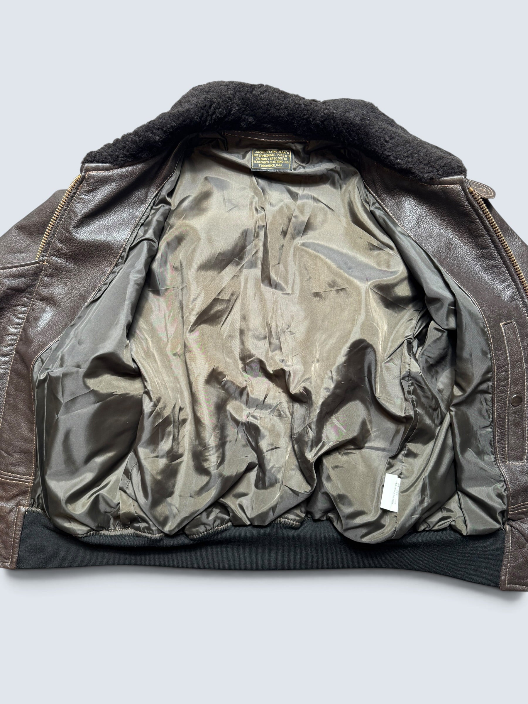 Jacket cuir flight Tedman Company G-1 usn made in Japan dark brown 00’s - S/M