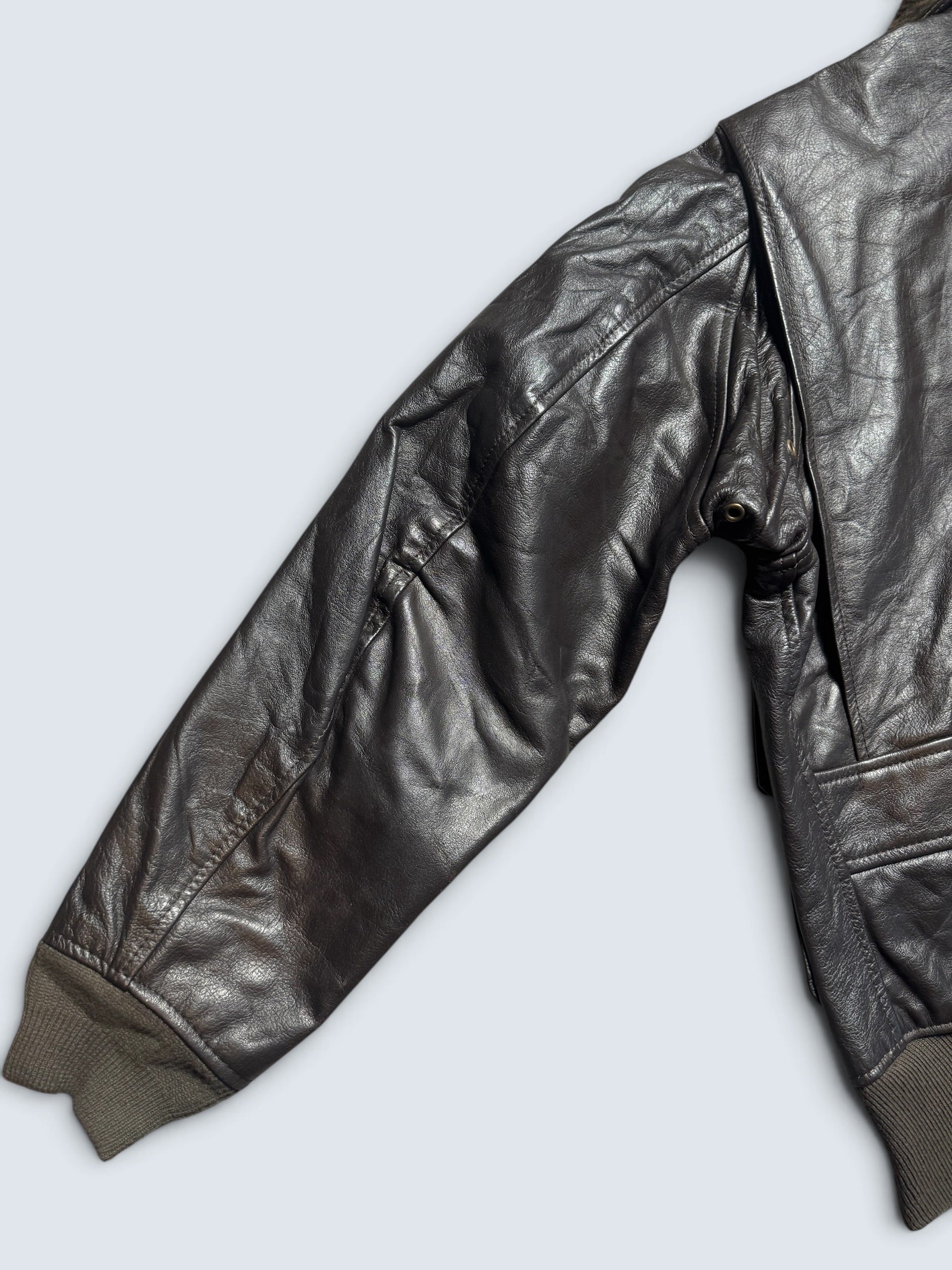 Jacket cuir cowhide flight G-1 Avirex LTD made in USA usn black 70’s - 42 (L)