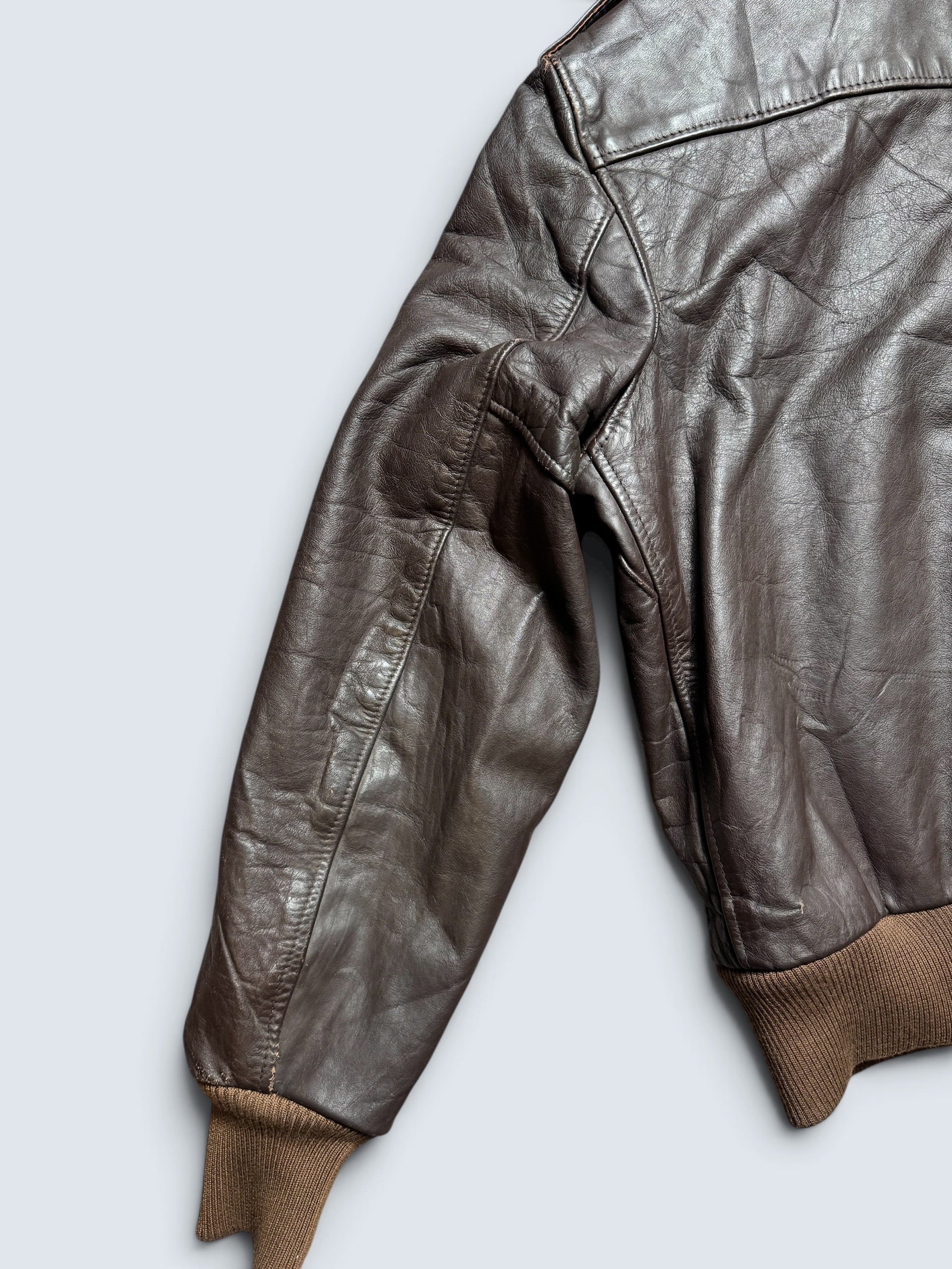 Jacket cuir cowhide flight bomber Schott NYC 674MS made in USA black 70’s - 40 (M)