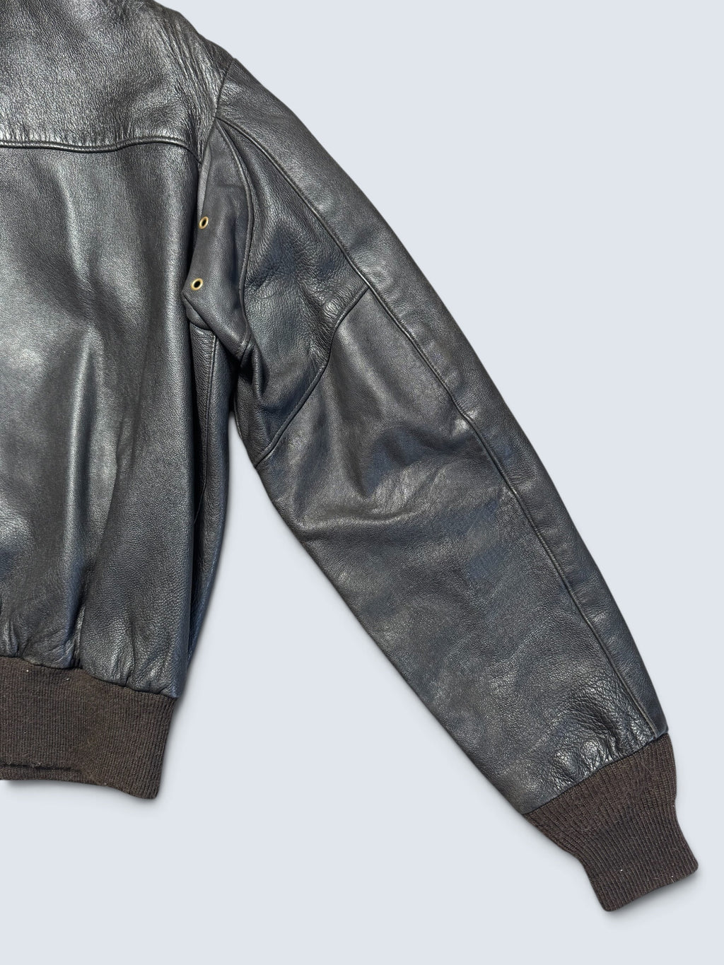 Jacket cuir cowhide flight A-2 Schott made in USA usaf black & brown 80’s - 40 (M)