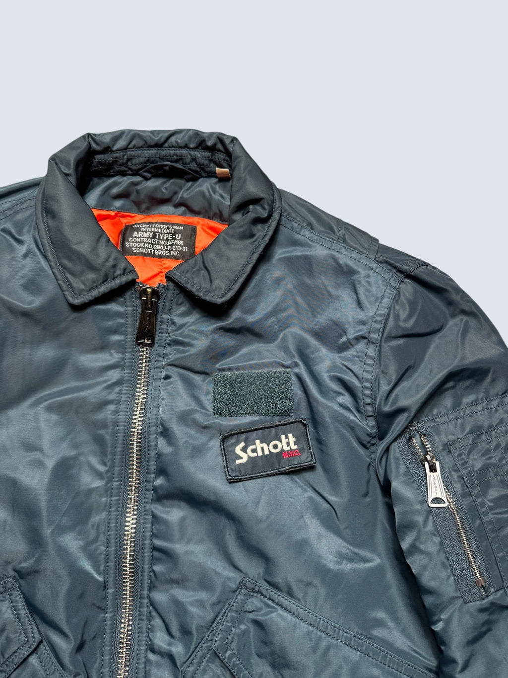 Jackket nylon bomber flight Schott Bros. Inc CWU TYPE-U navy vintage 00's - M