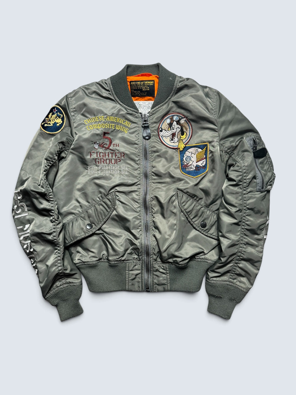 Jacket nylon bomber flight Ma-1 Avirex LTD Japan exclusive embroidery dragon 00's - S