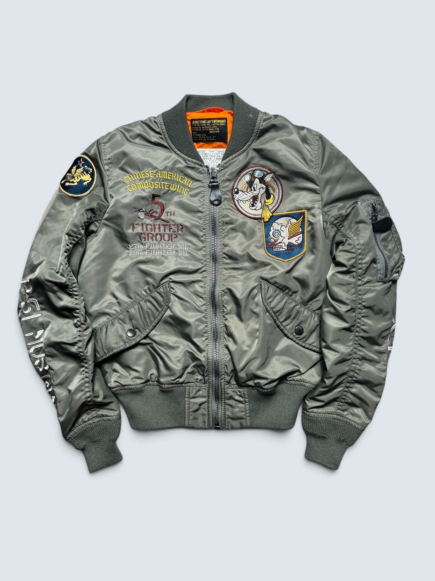 Jacket nylon bomber flight Ma-1 Avirex LTD Japan exclusive embroidery dragon 00's - S