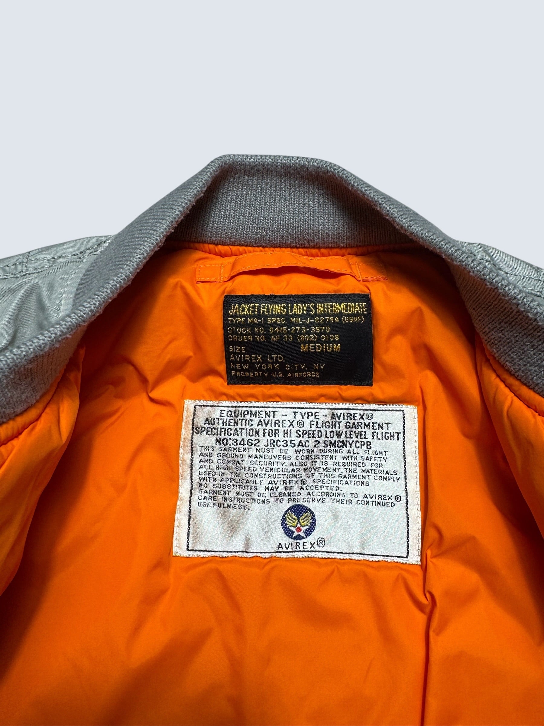Jacket nylon bomber flight Ma-1 Avirex LTD Japan exclusive Space Command grey 00's - S women's