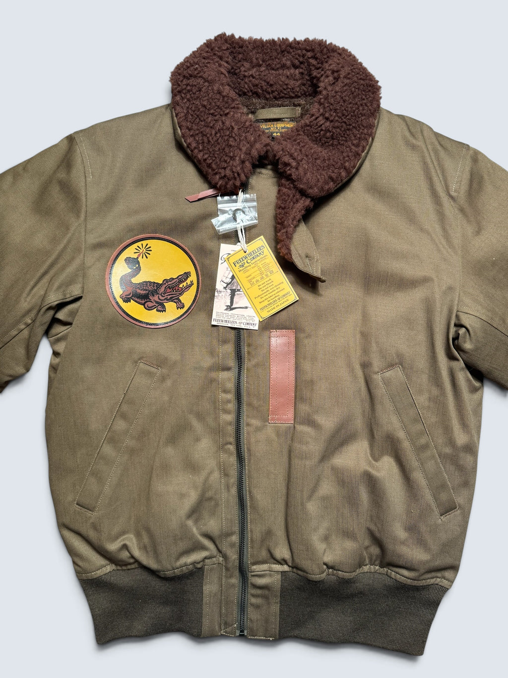 Jacket cotton Twill flight B-15B Freewheelers Japan nose art olive drab 2017’s - 44 (XL)
