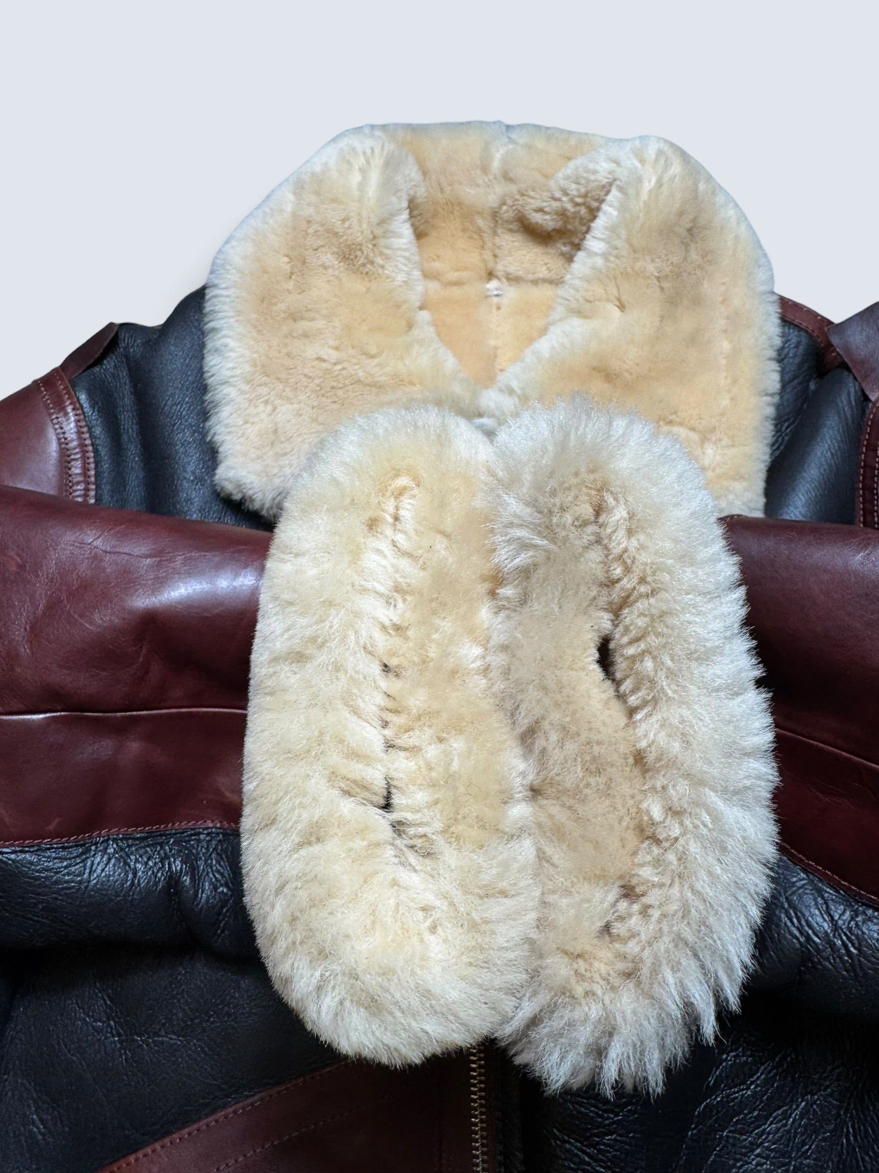 Jacket cuir bomber flight shearling B-3 Patton L.K Style Limited usaf black - 46 (2XL)
