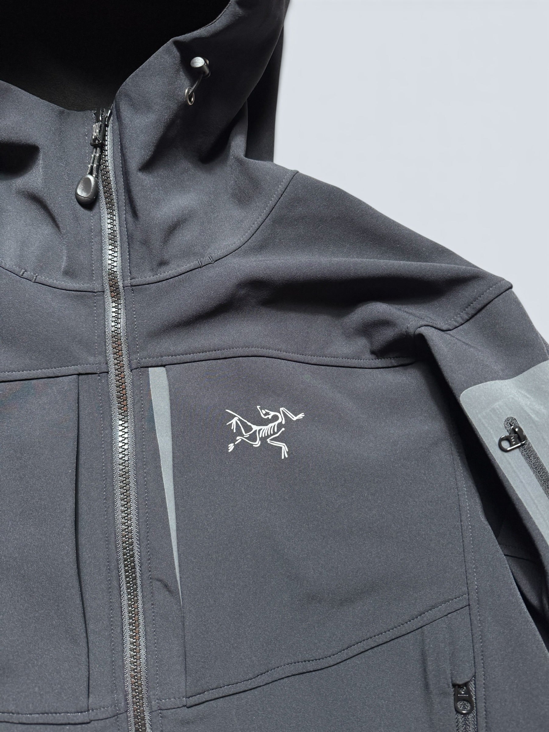 Jacket polaire imperméable Arc'teryx Gamma MX Hoody black & grey vintage - L