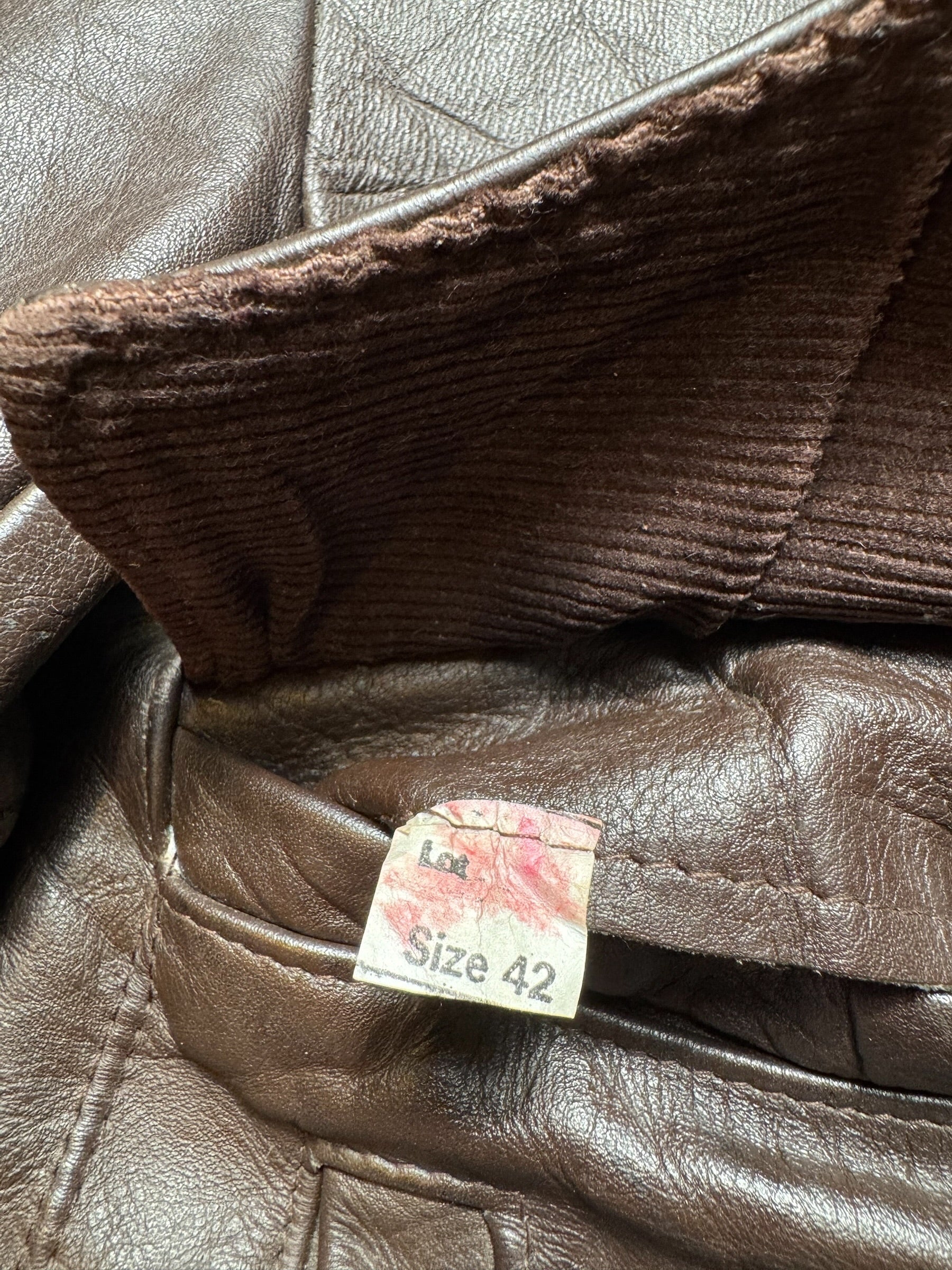 Jacket cuir cowhide flight bomber Gino Leathers made in USA black 70’s - 42 (M)