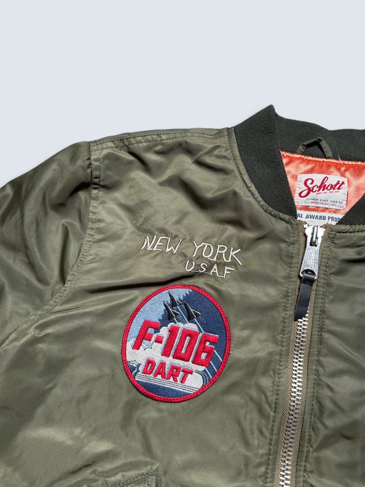 Jacket bomber flight style ma-1 Schott NYC limited edition airborne japan kaki - M/L