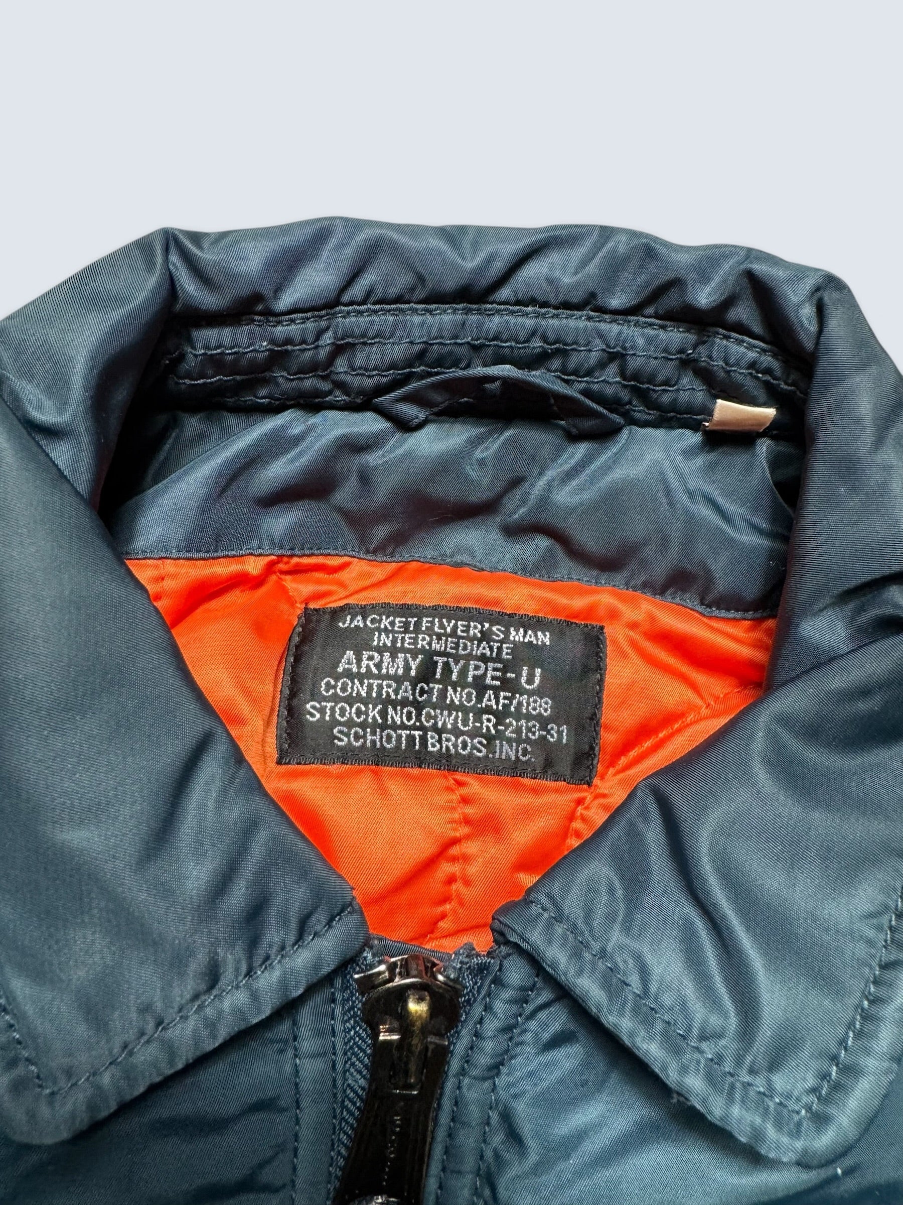 Jackket nylon bomber flight Schott Bros. Inc CWU TYPE-U navy vintage 00's - M