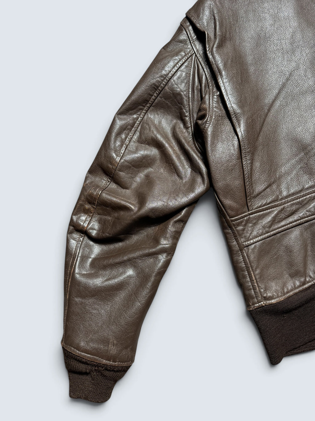 Jacket cuir goatskin flight G-1 original US Navy Brill Bros 1975 Vietnam Era - 44 (XL)