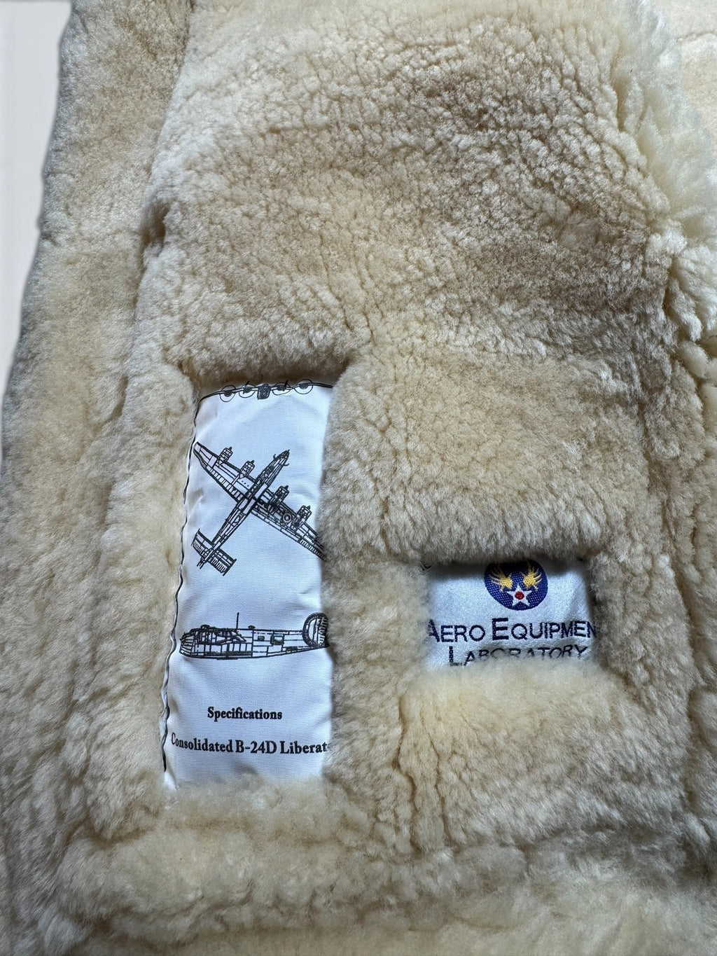 Jacket cuir bomber flight shearling B-3 Patton B-24D Liberator Pie Colour usaf brown - 38 (M)
