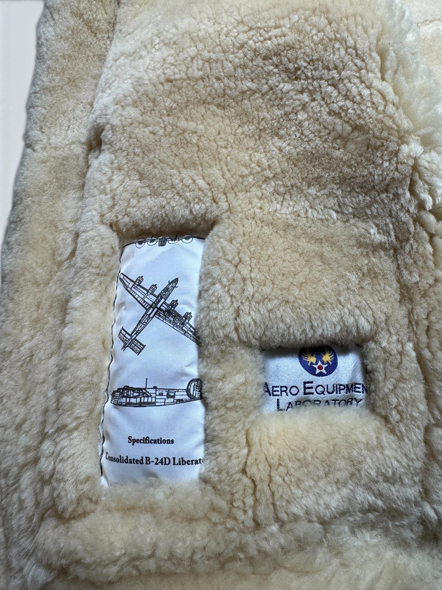 Jacket cuir bomber flight shearling B-3 Patton B-24D Liberator Pie Colour usaf brown - 38 (M)
