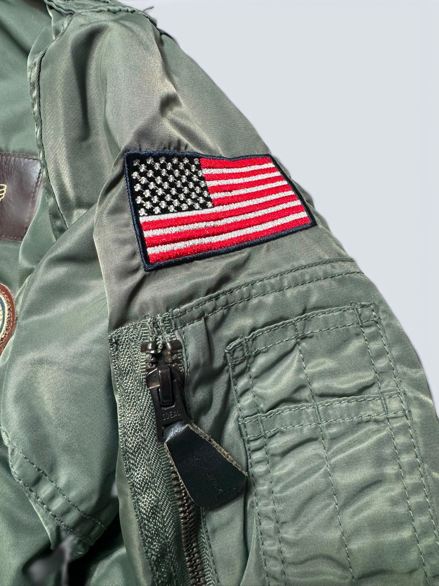 Jacket bomber flight L-2b Avirex ltd 334th FS usaf Japan exclusive kaki vintage 00’s - M