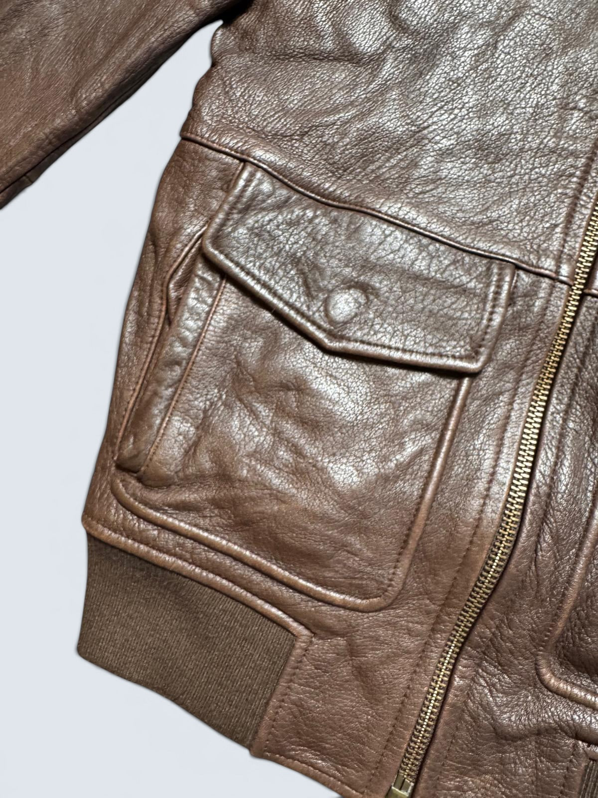 Jacket cuir cowhide flight G-1/A-2 hybrid Avirex Japan exclusive brown 00’s - S/M