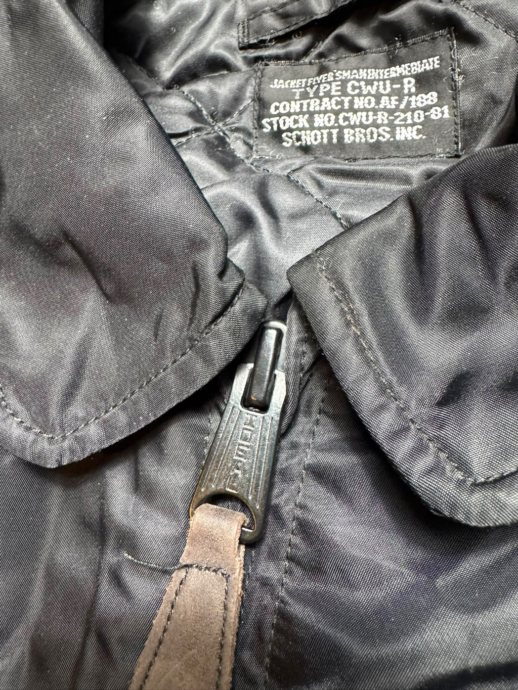 Jacket bomber fly Schott Bros nyc CWU-R/45P usaf black vintage 90’s - M/L