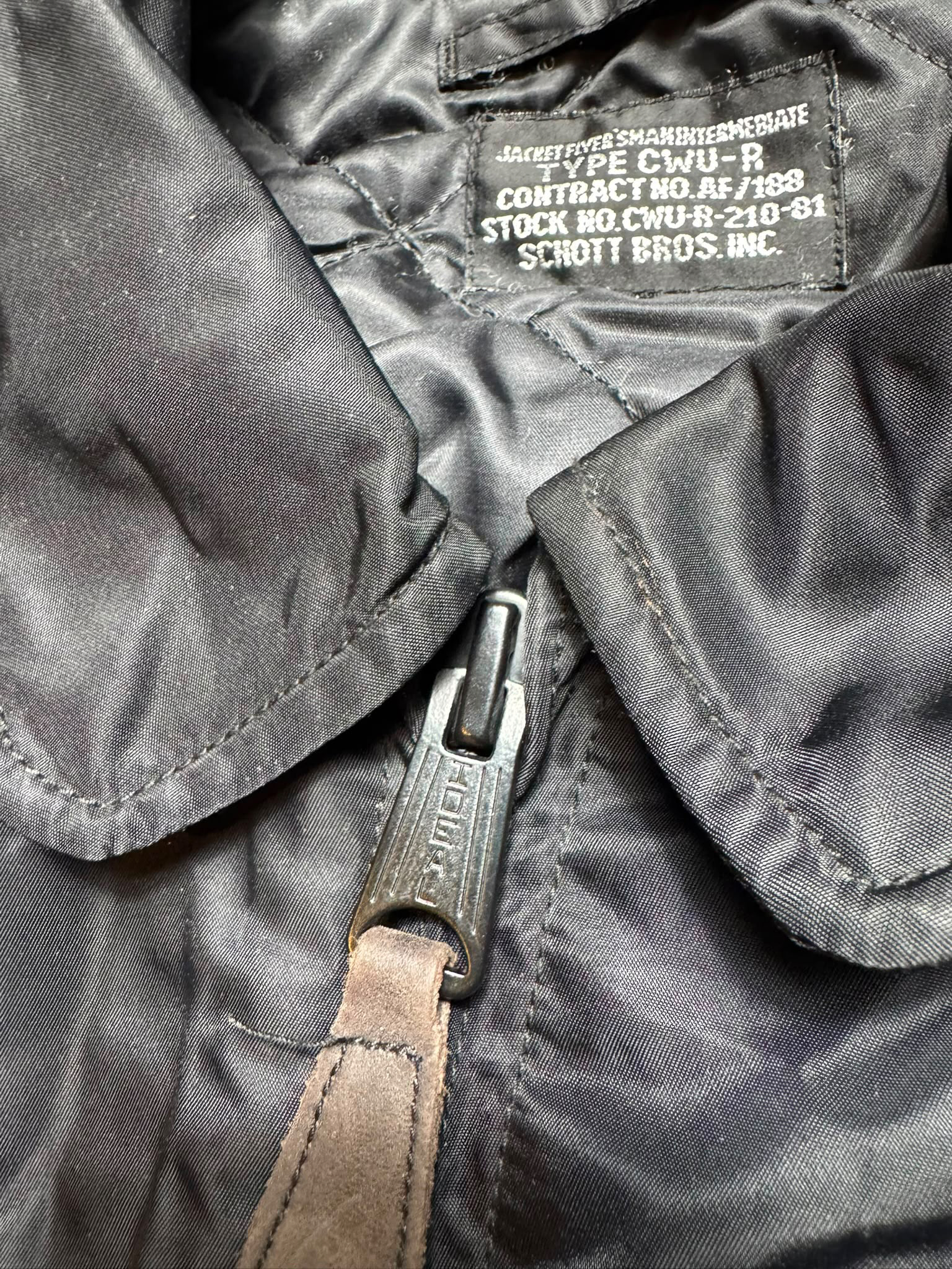 Jacket bomber fly Schott Bros nyc CWU-R/45P usaf black vintage 90’s - M/L