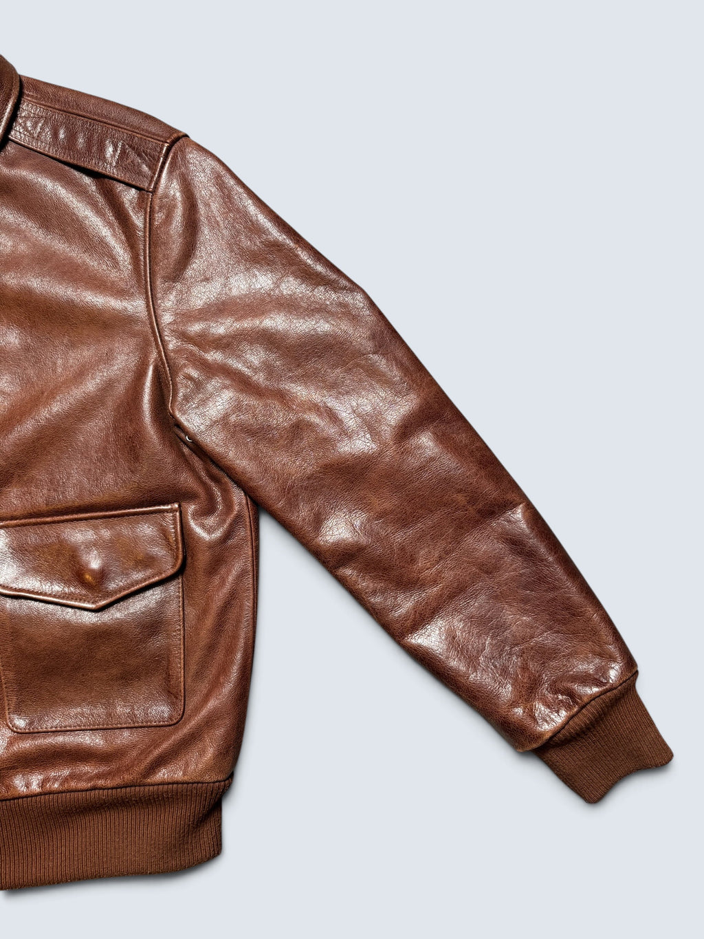 Jacket cuir cowhide bomber flight A-2 Willis & Geiger usaf brown 00's - L/XL