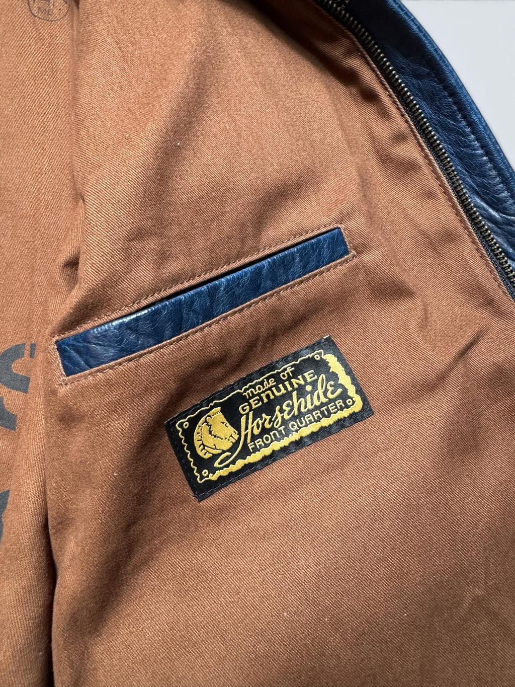 Jacket cuir horsehide bomber flight A-2 Curphey Leather patch & nose art usaf navy - 42 (L)