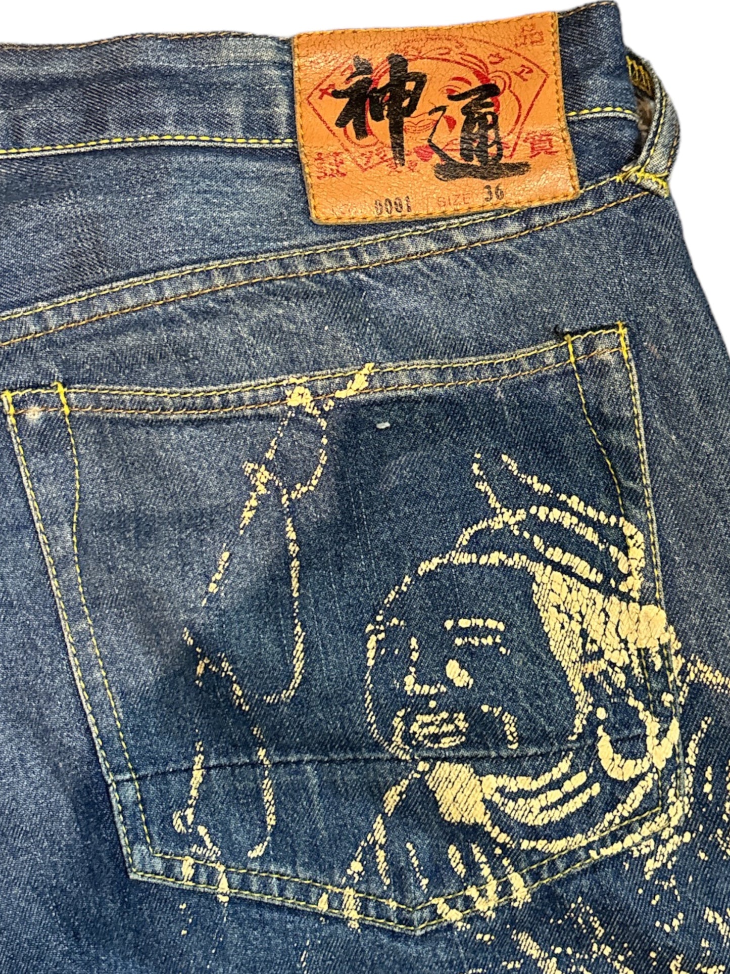 JEANS BAGGY EVISU - GOD OF FISH EBISU - XL