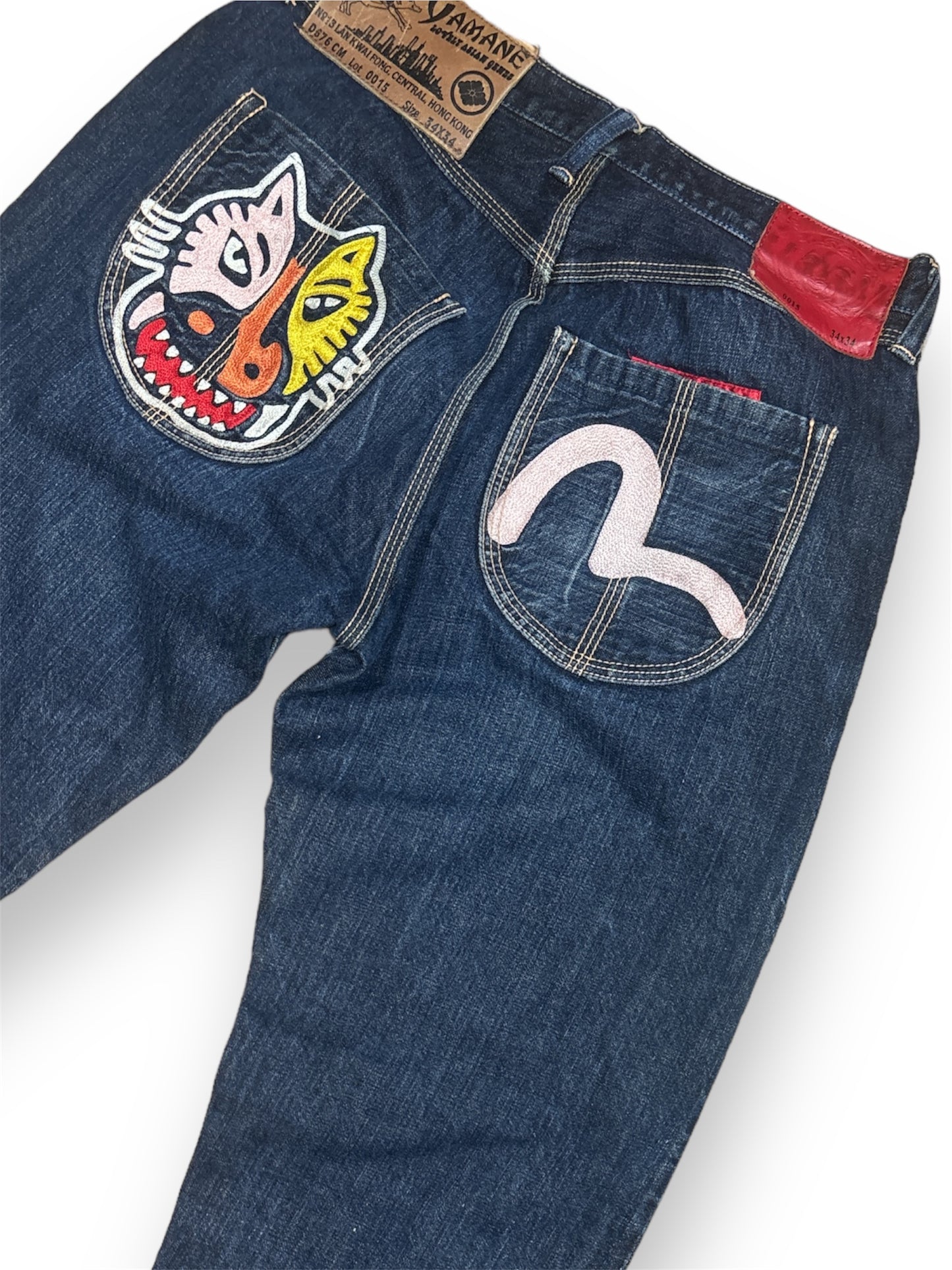 JEANS BAGGY EVISU X YAMANE SEAGULL - L